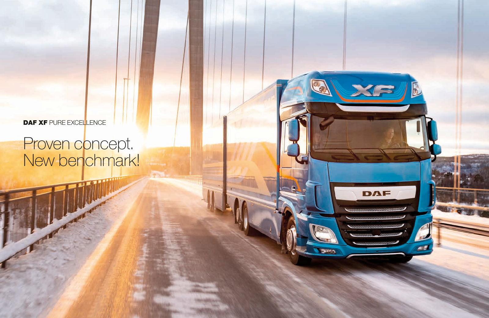 Тягач DAF XF на внутреннем развороте официальной брошюры Model Year 2020